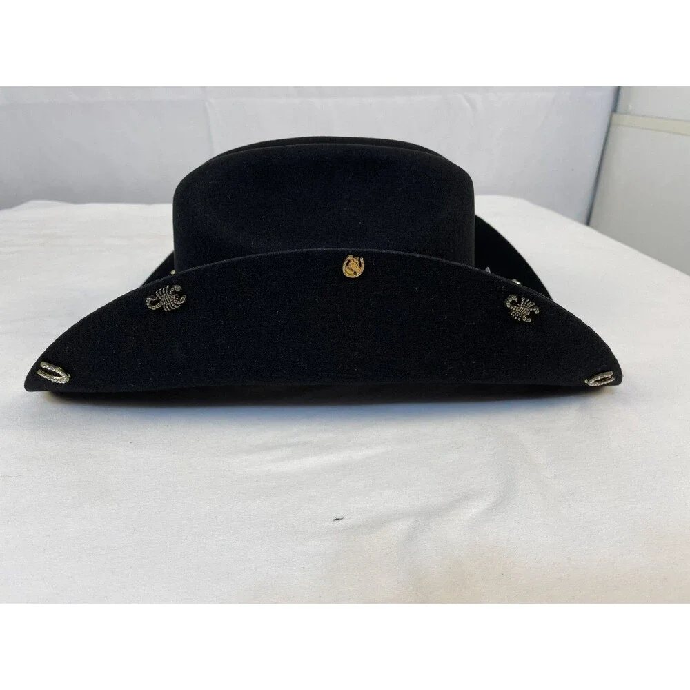Bullhide by Montecarlo El Variado 6X Black Felt Cowboy Hat Size 7 1/8 Western